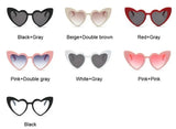 Lunettes de soleil de barbie en forme de coeur rose rouge noir blanc-THE FASHION PARADOX