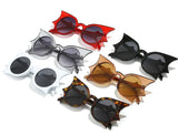Lunettes de soleil noires vintage glam goth witch chauve-souris-THE FASHION PARADOX
