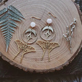 Boucles d'oreille witchcraft papillons et quartz rose-BIJOUX-THE FASHION PARADOX