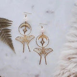 Boucles d'oreille witchcraft papillons et quartz rose-BIJOUX-THE FASHION PARADOX