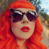 Lunettes de soleil noires vintage glam goth witch chauve-souris-THE FASHION PARADOX