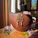 Boucles d'oreille witchcraft champignon et cristal quartz blanc-BIJOUX-THE FASHION PARADOX