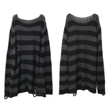 Pull long rayé grunge troué Freddy Krueger les griffes de la nuit-Top-THE FASHION PARADOX