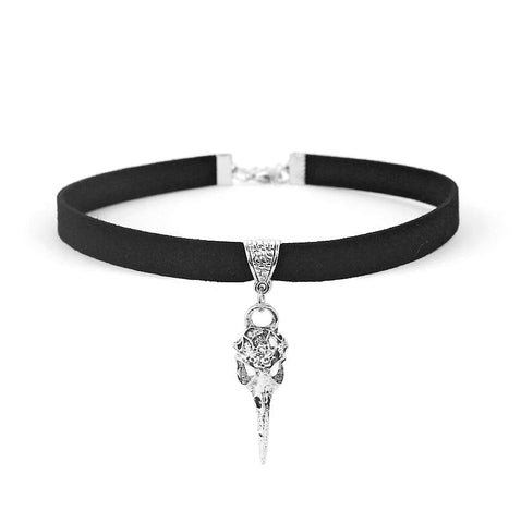 Collier chocker ras du cou noir crâne witchcraft pastel goth - BIJOUX - THE FASHION PARADOX