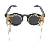 Lunettes de soleil "monkeys" vintages verres ronds avec chainette et perles - Lunettes - THE FASHION PARADOX