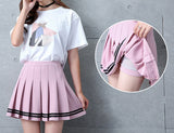Mini jupe short écolière plissée rose, noire, marine ou blanche - Jupes - THE FASHION PARADOX
