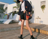 Kimono japonais oversize coupe droite imprimé paysage nocturne - Kimono - THE FASHION PARADOX