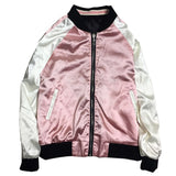 Veste bomber réversible rose et noir broderies japonaises - Vestes et manteaux - THE FASHION PARADOX