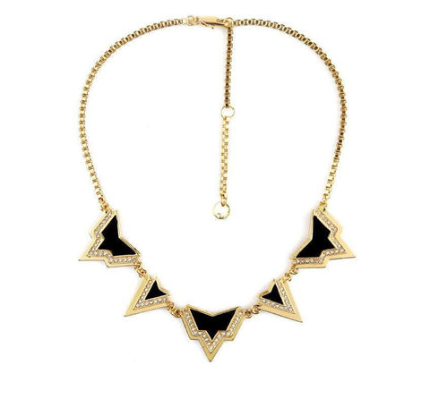 Collier vintage rétro baroque noir doré ou rouge-BIJOUX-THE FASHION PARADOX
