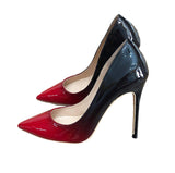 Escarpins 8 10 ou 12cm noirs et rouges dégradés-Chaussures-THE FASHION PARADOX