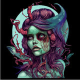 T-shirt noir unisexe sirène zombie artwork grunge-T-Shirts-THE FASHION PARADOX