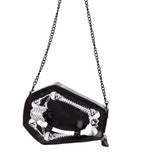 Sac à main gothique squelettes noir et blanc bandoulière - Accessoires - THE FASHION PARADOX