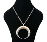 Collier mi long grunge rock arc de cercle lune cornes-BIJOUX-THE FASHION PARADOX