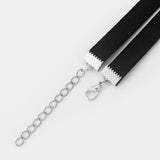 Collier ras du cou, choker daim noir pendentif ying yang - BIJOUX - THE FASHION PARADOX