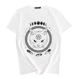 T-shirt pastel goth oversize phase de la lune et chat - T-Shirts - THE FASHION PARADOX