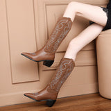 Bottes santiags hautes noires ou camel style cow boy-Chaussures-THE FASHION PARADOX