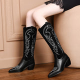 Bottes santiags hautes noires ou camel style cow boy-Chaussures-THE FASHION PARADOX
