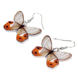 Boucles d'oreilles papillons oranges et blancs aesthetic soft girl-THE FASHION PARADOX
