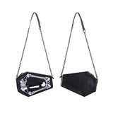 Sac à main gothique squelettes noir et blanc bandoulière - Accessoires - THE FASHION PARADOX