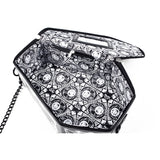 Sac à main gothique squelettes noir et blanc bandoulière - Accessoires - THE FASHION PARADOX