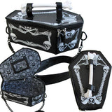 Sac à main gothique squelettes noir et blanc bandoulière - Accessoires - THE FASHION PARADOX