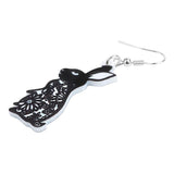 Boucles d'oreille lapins noirs dentelle alice in wonderlands-BIJOUX-THE FASHION PARADOX