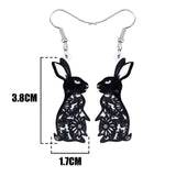 Boucles d'oreille lapins noirs dentelle alice in wonderlands-BIJOUX-THE FASHION PARADOX