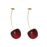 Boucles d'oreille pendantes cerises rouges oranges kawaii-BIJOUX-THE FASHION PARADOX