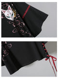 Tenue t-shirt et jupe japonaise noire et rouge kumiho-Robes-THE FASHION PARADOX
