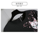 Tenue t-shirt et jupe japonaise noire et rouge kumiho-Robes-THE FASHION PARADOX
