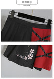 Tenue t-shirt et jupe japonaise noire et rouge kumiho-Robes-THE FASHION PARADOX
