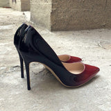 Escarpins 8 10 ou 12cm noirs et rouges dégradés-Chaussures-THE FASHION PARADOX