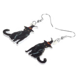 Boucles d'oreille chat noir chapeauté dark goth grunge - BIJOUX - THE FASHION PARADOX