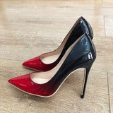 Escarpins 8 10 ou 12cm noirs et rouges dégradés-Chaussures-THE FASHION PARADOX