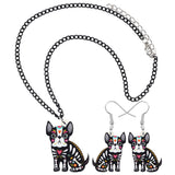 Collier et boucles d'oreille chiot coloré dia de los muertos - BIJOUX - THE FASHION PARADOX