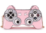 Petit sac à main bandoulière manette console rose - Accessoires - THE FASHION PARADOX