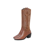 Bottes santiags hautes noires ou camel style cow boy-Chaussures-THE FASHION PARADOX