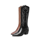 Bottes santiags hautes noires ou camel style cow boy-Chaussures-THE FASHION PARADOX