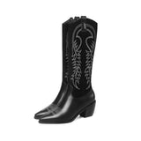 Bottes santiags hautes noires ou camel style cow boy-Chaussures-THE FASHION PARADOX