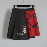 Tenue t-shirt et jupe japonaise noire et rouge kumiho-Robes-THE FASHION PARADOX