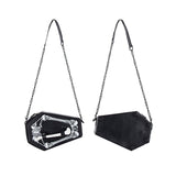Sac à main gothique squelettes noir et blanc bandoulière - Accessoires - THE FASHION PARADOX
