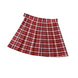Jupe à carreaux rouge plissée écolière japonaise punk rock-Jupes-THE FASHION PARADOX