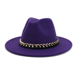 Chapeau Fedora chaîne dorée noir rouge camel jaune rose pastel - Chapeau / Casquette - THE FASHION PARADOX