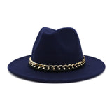 Chapeau Fedora chaîne dorée noir rouge camel jaune rose pastel - Chapeau / Casquette - THE FASHION PARADOX
