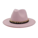 Chapeau Fedora chaîne dorée noir rouge camel jaune rose pastel - Chapeau / Casquette - THE FASHION PARADOX