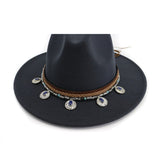 Fedora far west corde tressée ethnique médailles perles-Chapeau / Casquette-THE FASHION PARADOX