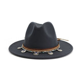 Fedora far west corde tressée ethnique médailles perles-Chapeau / Casquette-THE FASHION PARADOX