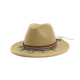 Fedora far west corde tressée ethnique médailles perles-Chapeau / Casquette-THE FASHION PARADOX