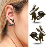 boucles d'oreille lapin dorées, argentées, blanches ou noires-BIJOUX-THE FASHION PARADOX