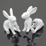boucles d'oreille lapin dorées, argentées, blanches ou noires-BIJOUX-THE FASHION PARADOX